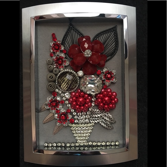 Other - GORGEOUS FRAMED JEWELRY ART COLLAGE UNIQUE OOAK!!